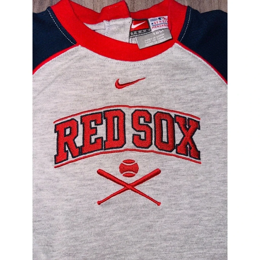 Vintage Nike Red Sox One‎ Piece Outfit Infant 18 months MLB Baseball Fan N3